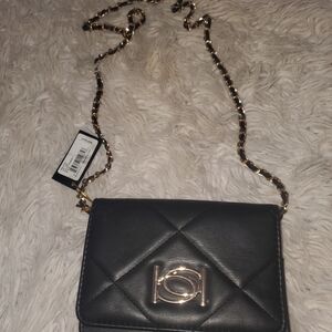 Chic Black Quilted Crossbody Bag with Chain Strap